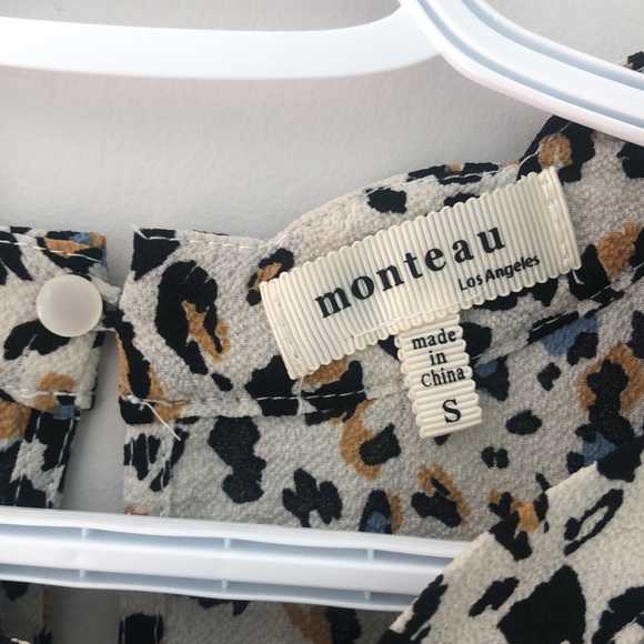 Monteau leopard print crop shirt - Picture 2 of 4